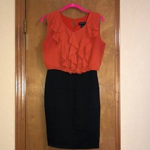 Enfocus Studio Orange and Black Dress
